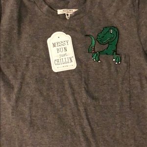 Messy Bun Dinosaur T-shirt